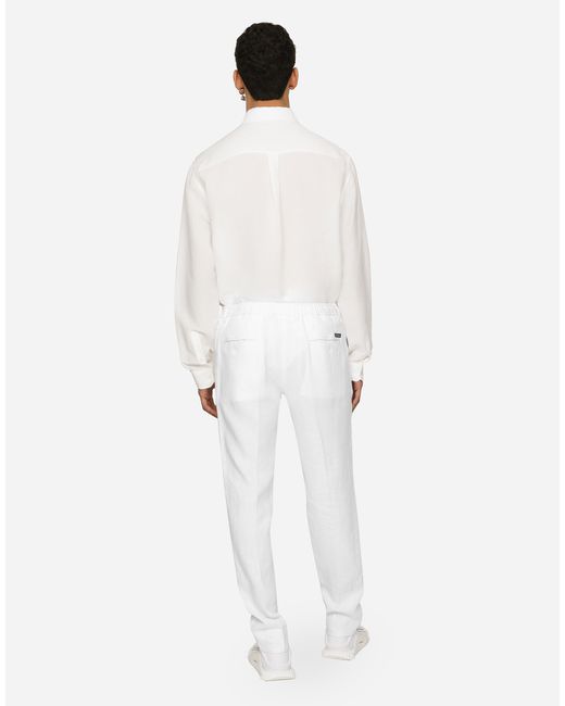 メンズ Dolce & Gabbana パンツ リネン White