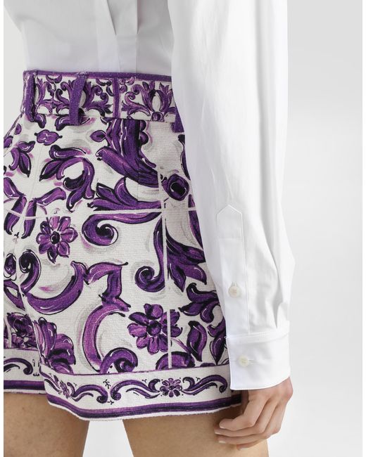 Dolce & Gabbana White Stretch Poplin Shirt