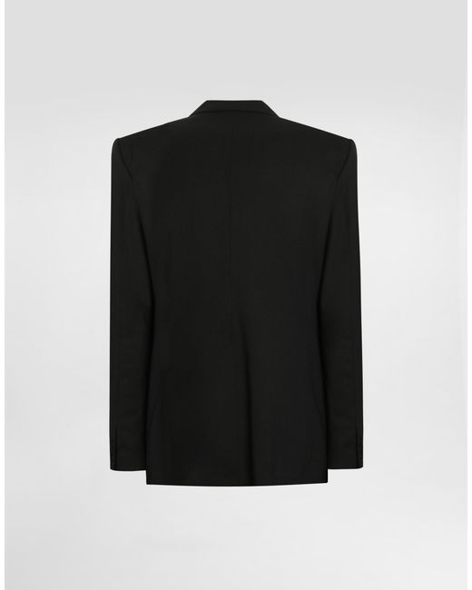 Dolce & Gabbana Black Single-Breasted Sicilia Wool Jacket for men