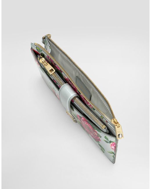 Dolce & Gabbana Multicolor Polished Calfskin Card Holder
