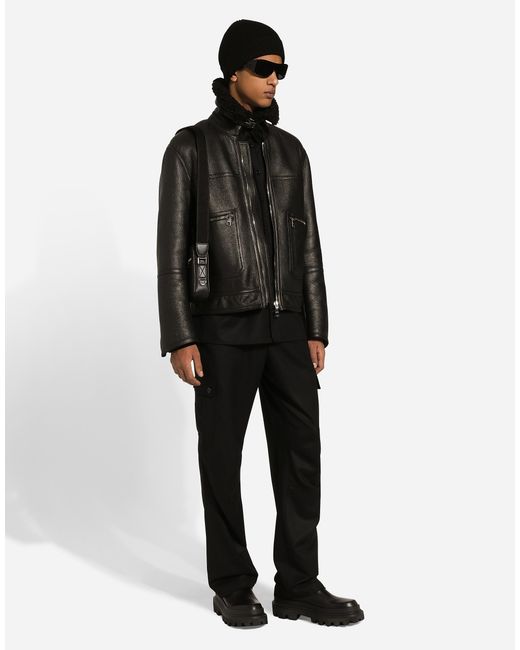 Dolce & Gabbana Oversize-Hemd Aus Flanell in Black für Herren