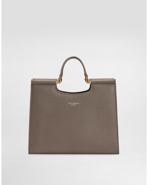Dolce & Gabbana Small Sicily Shopper Gray