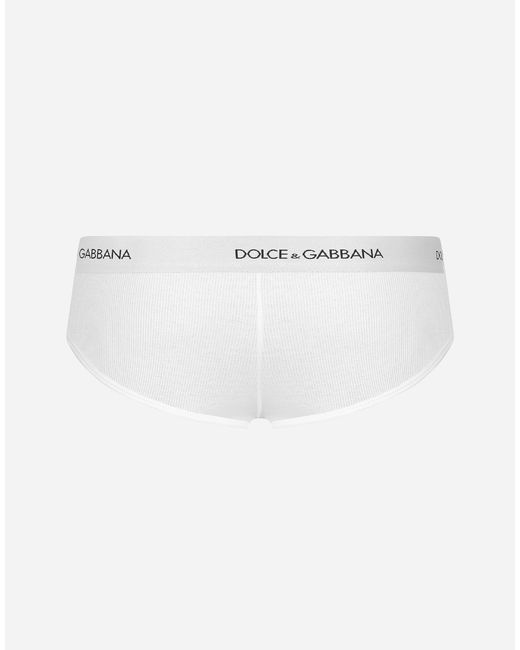 Dolce & Gabbana White Sicily Rib Brando Brief for men