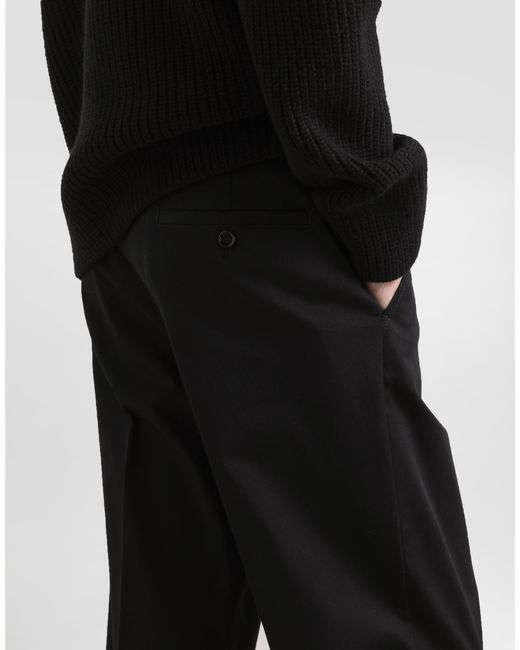 メンズ Dolce & Gabbana テーラード コットン パンツ Black