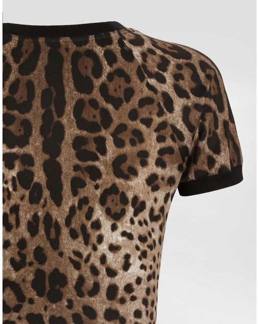 Dolce & Gabbana White Leo- Jersey T-Shirt