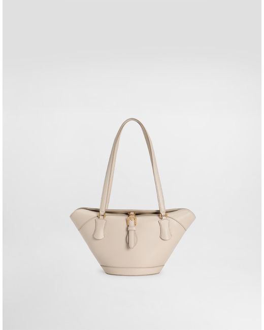 Dolce & Gabbana Capri カーフスキン コッファバッグ White