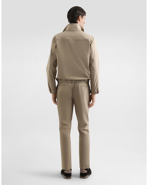 Dolce & Gabbana Nylon Canvas Trousers in Natural für Herren
