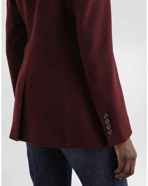 Dolce & Gabbana Purple Double-Breasted Cashmere Jacket