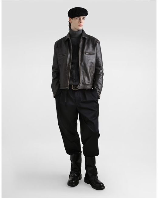 メンズ Dolce & Gabbana Wool Turtleneck With Embroidery Black