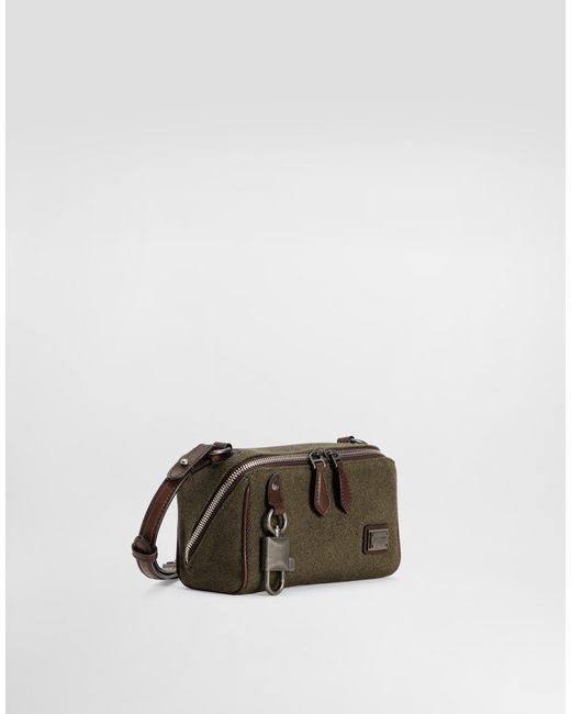 Dolce & Gabbana Multicolor Lock Fabric Crossbody Bag for men