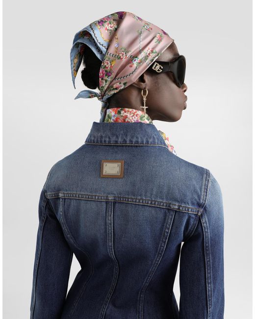 Dolce & Gabbana Blue Denim Single-Breasted Jacket