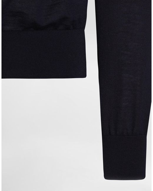Dolce & Gabbana Blue Cashmere Polo Shirt for men