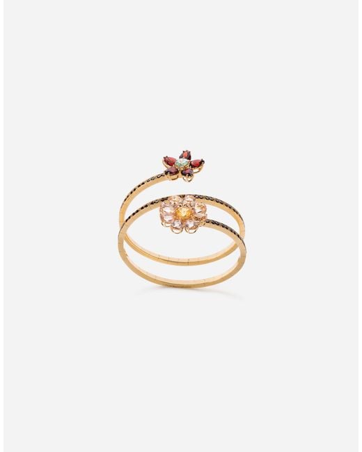 Dolce & Gabbana White Spring Bracelet 18Kt, Rhodolite Garnets, Morganites, Zircon And Citrine