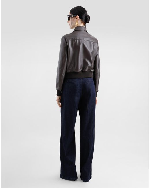 Dolce & Gabbana プロンジェナッパレザー ショートジャケット Black