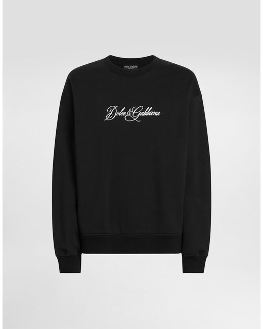 Dolce & Gabbana Black Felpa Giroc..Lung for men