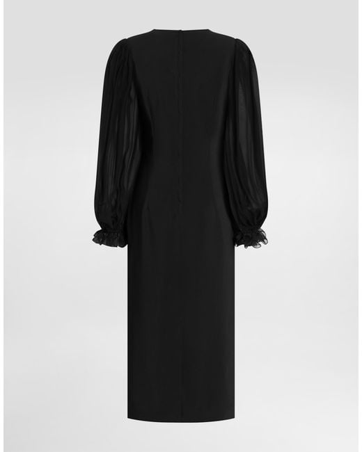 Dolce & Gabbana Black Structured Cady Dress