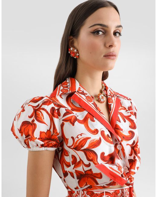 Dolce & Gabbana Red Camicia