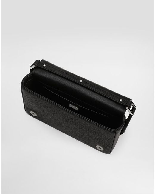 Dolce & Gabbana Black Deerskin Mini Bag for men