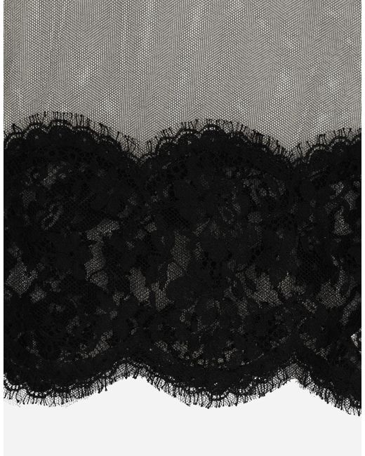 Dolce & Gabbana Black Lace Mesh Blouse