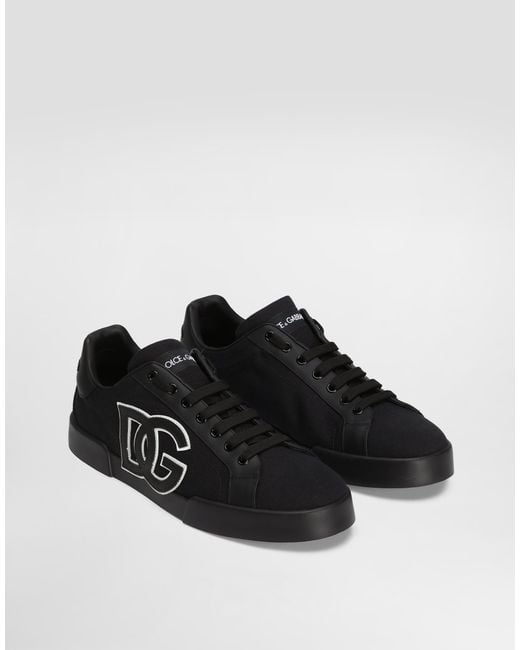 Dolce & Gabbana Black Sport Shoes "Portofino" for men