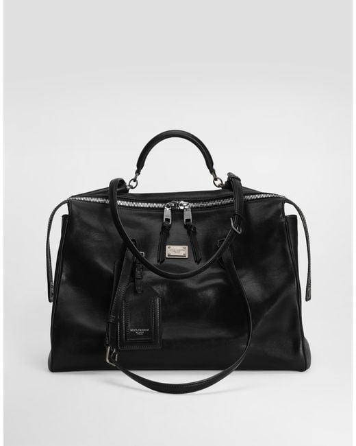 Dolce & Gabbana Black Vittoria Calfskin Bag for men