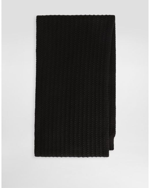 Dolce & Gabbana Strickschal Mit Zopfmuster in Black für Herren
