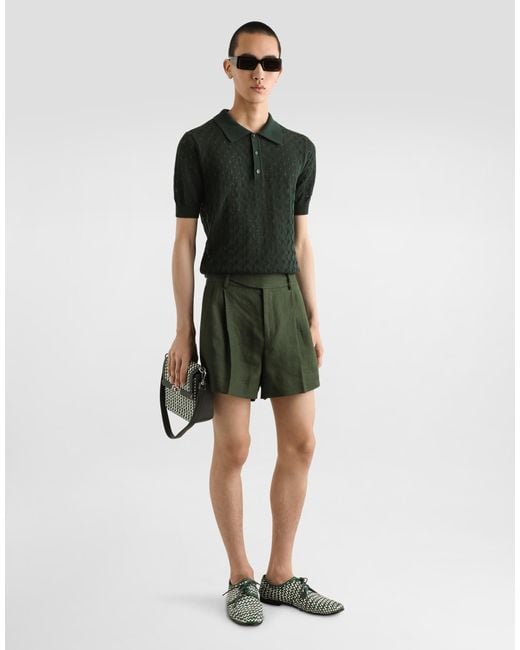 Dolce & Gabbana Green Woven Bag for men