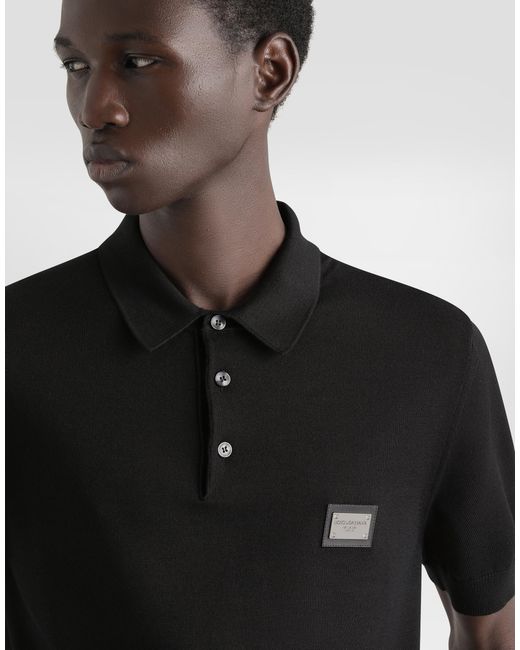 Dolce & Gabbana Black Polo M/C for men
