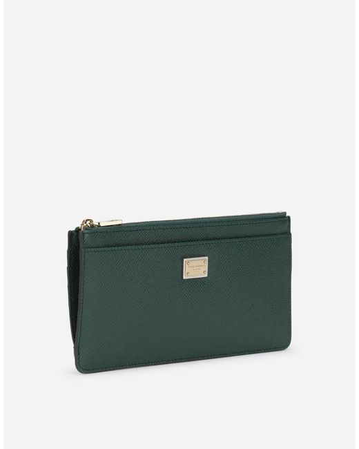 Dolce & Gabbana Green Large Card Holder With Tag