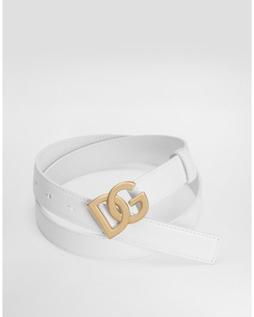 Dolce & Gabbana Multicolor Calfskin Belt With Dg Logo