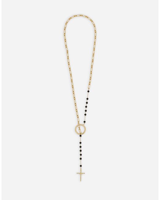 Dolce \u0026 Gabbana Rosary Necklace in Gold 