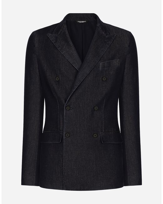 Chaqueta Taormina De Botonadura Doble De Denim Dolce & Gabbana de hombre de color Black