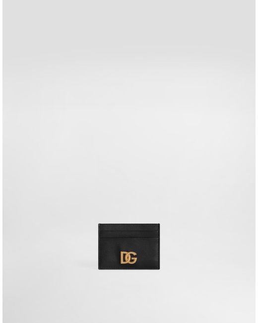 Dolce & Gabbana White Woven Dg Logo Card Holder