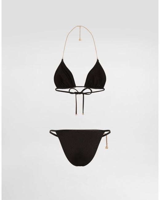 Bikini Triangular Dolce & Gabbana de color White