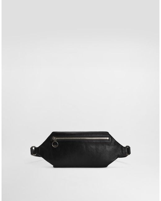 Dolce & Gabbana Black Lock Belt Bag for men