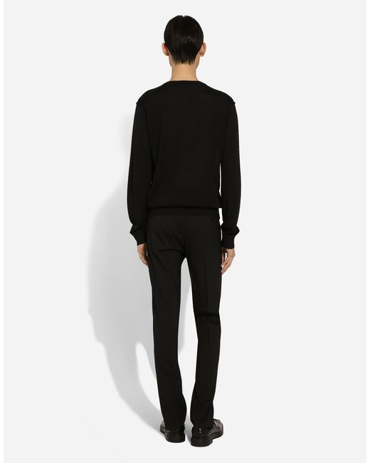 Pull Scollo V Dolce & Gabbana de hombre de color Black