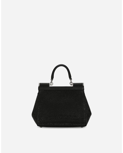 Dolce & Gabbana Black Medium Sicily Handbag