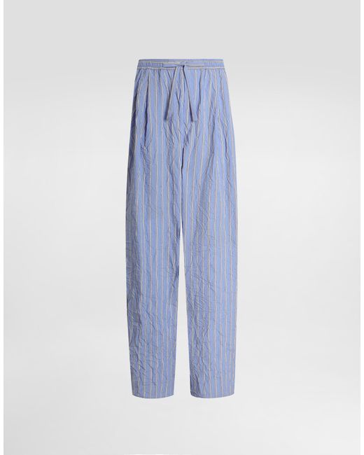 Dolce & Gabbana Blue Viscose Vanity Trousers for men