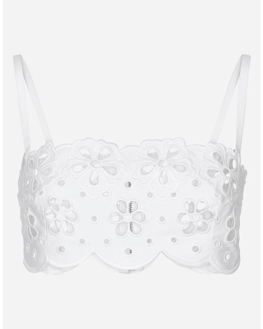 Dolce & Gabbana White Cotton Top With Cut-Out Detailing
