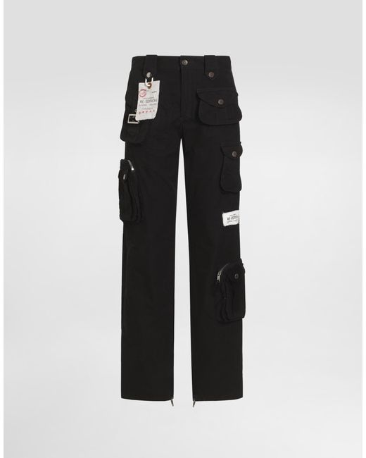 Dolce & Gabbana メンズ ブラック Waxed Faille Trousers 【公式通販】
