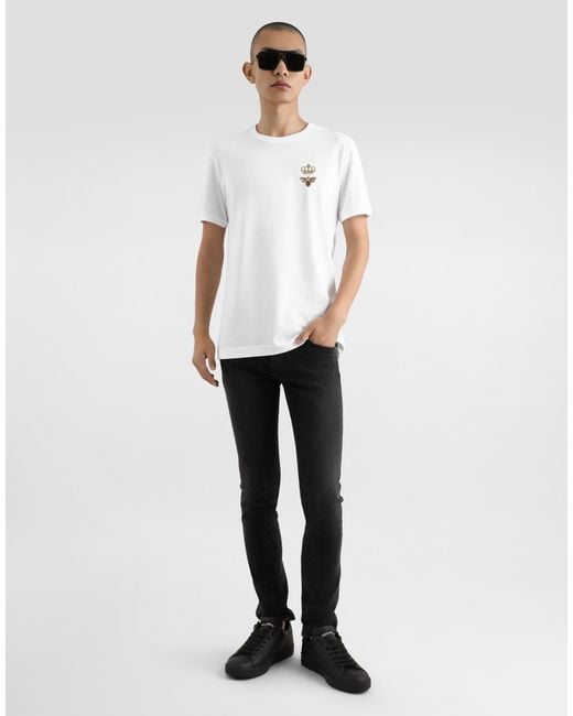 Dolce & Gabbana White T-Shirt M/Corta Giro for men