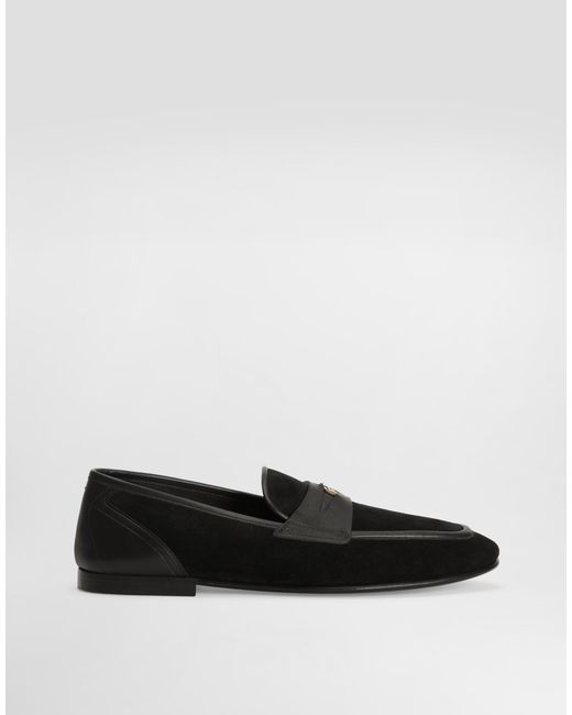Dolce & Gabbana White Split Calfskin Slipper for men