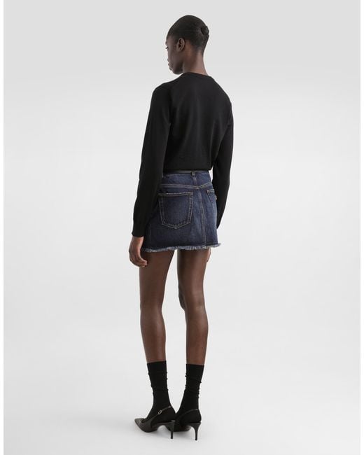 Dolce & Gabbana Blue Denim Miniskirt