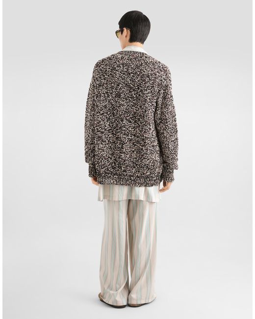Dolce & Gabbana Gray Cotton Cardigan for men