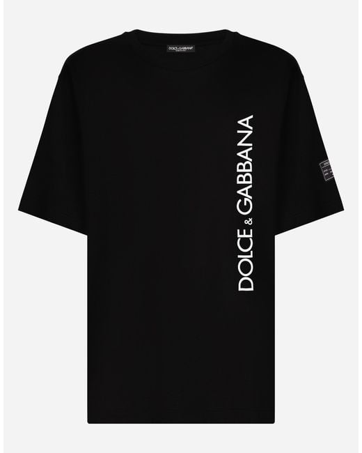 Dolce & Gabbana Black Oversized T-Shirt for men