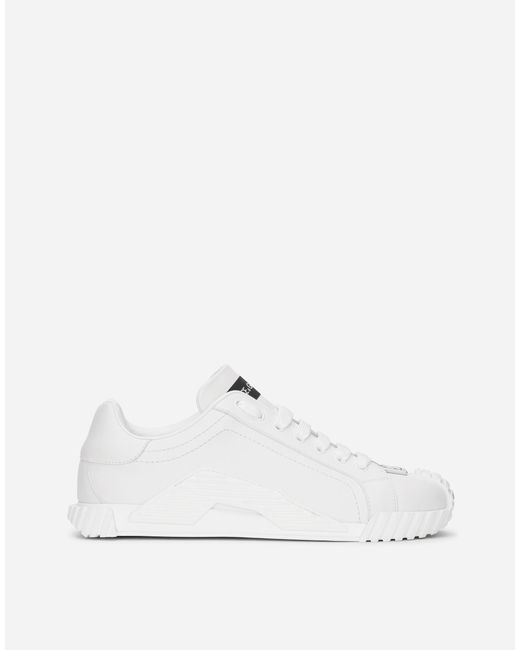 Dolce & Gabbana Leather Calfskin Ns1 Sneakers With Dg Logo in White