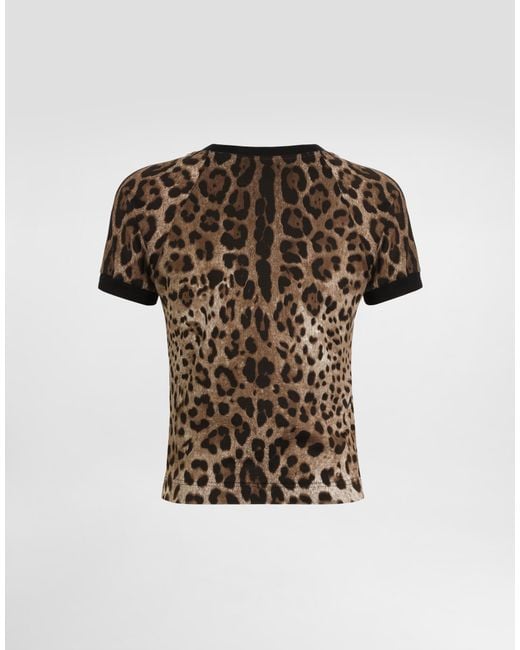 Dolce & Gabbana White Leo- Jersey T-Shirt