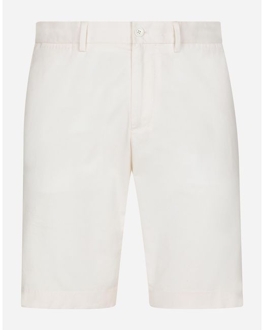Bermuda en coton stretch Dolce & Gabbana pour homme en coloris White