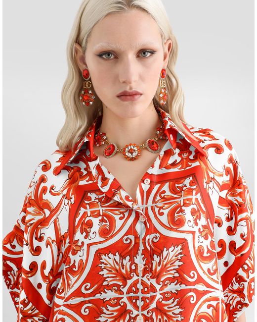 Dolce & Gabbana Red Camicia