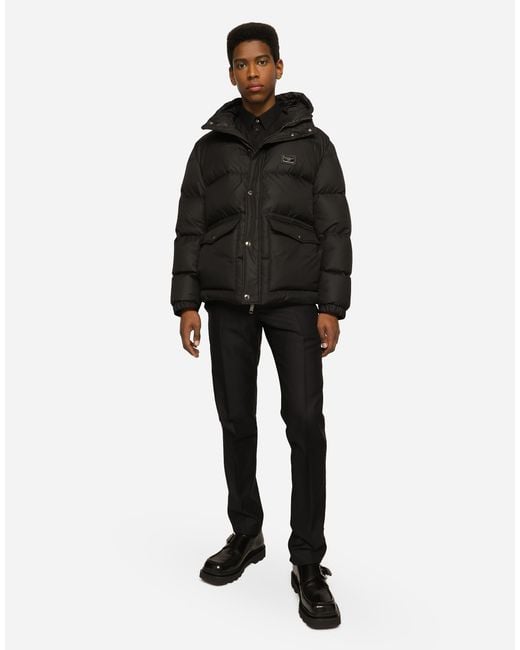 Dolce & Gabbana Hemd Aus Popeline Mit Stretchanteil in Black für Herren